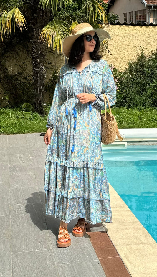 Robe FLORA bleue