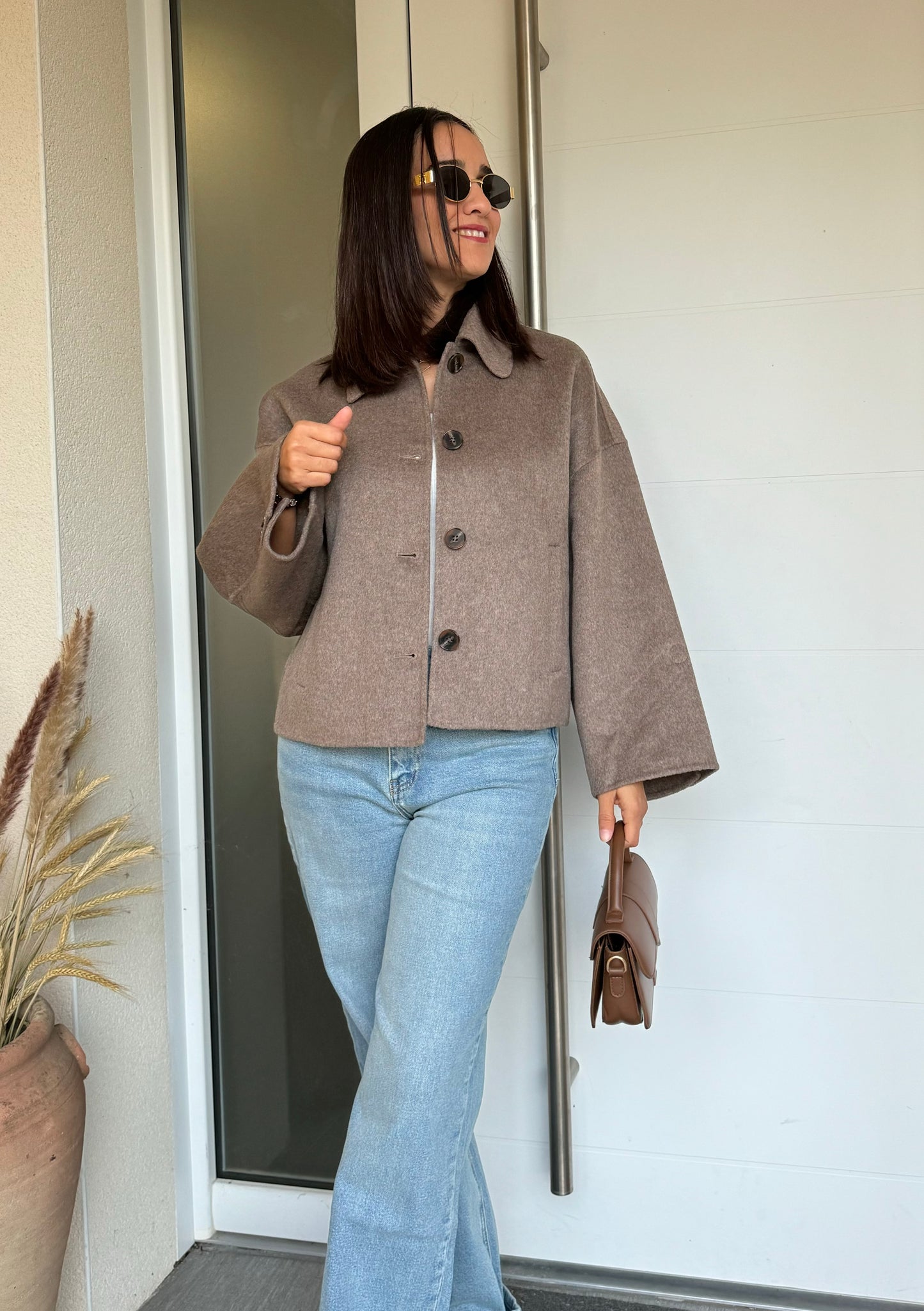 Veste manteau Taupe