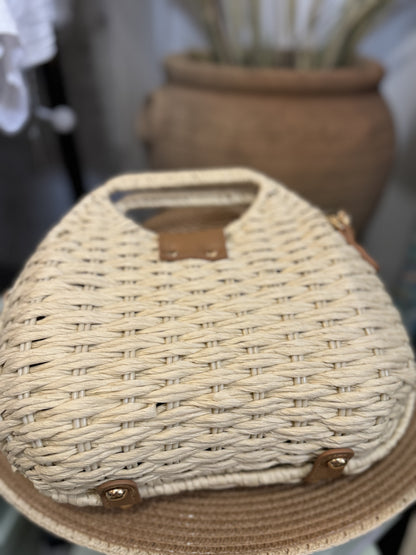 Sac été à bandoulière petit beige