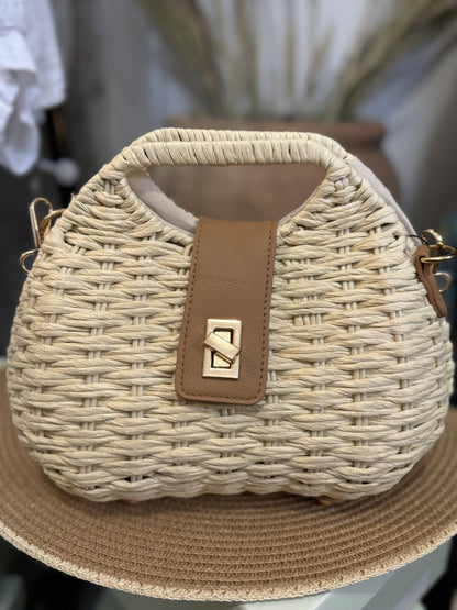 Sac été à bandoulière petit beige